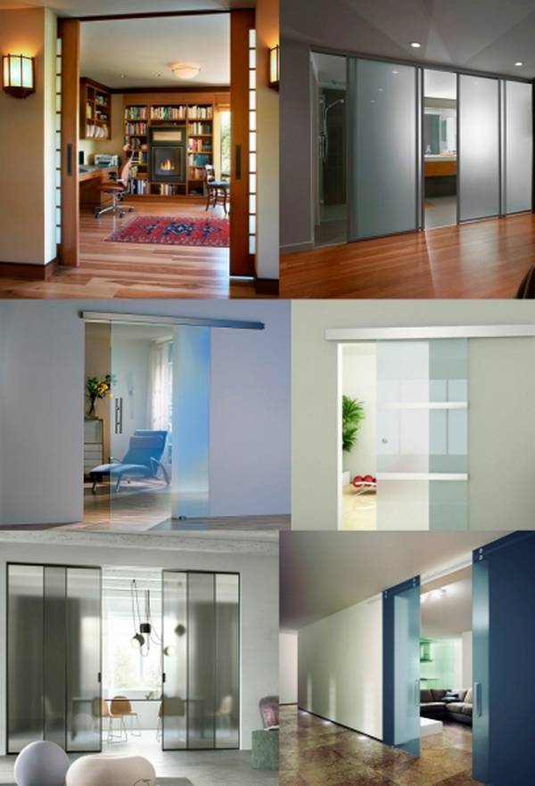 Использовать стеклянные раздвижные двери в жилом доме - фото