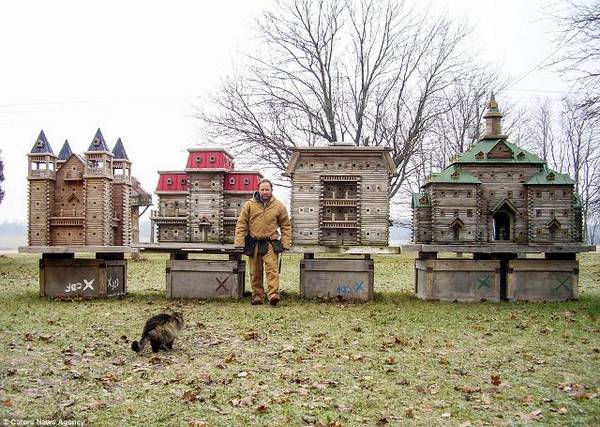 Канадский пенсионер-плотник строит многоэтажные дворцы для птиц - фото