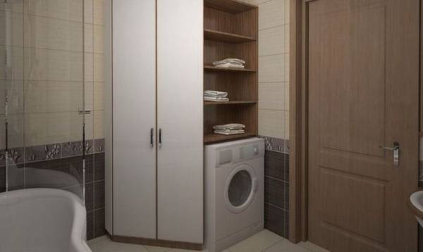 Как сделать шкаф для стиральной машины в ванную? - фото